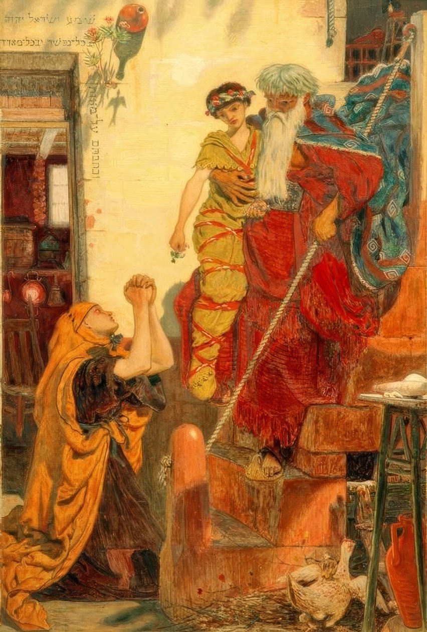 F.M.Brown, Elias i syn wdowy autorstwa Ford Madox Brown