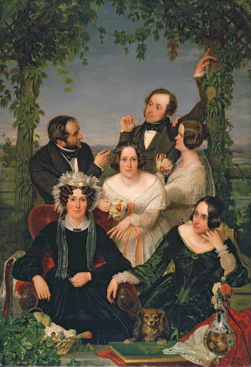 Grupa rodzinna (Rodzina Bromleyów) 1844 (olej na płótnie) autorstwa Ford Madox Brown