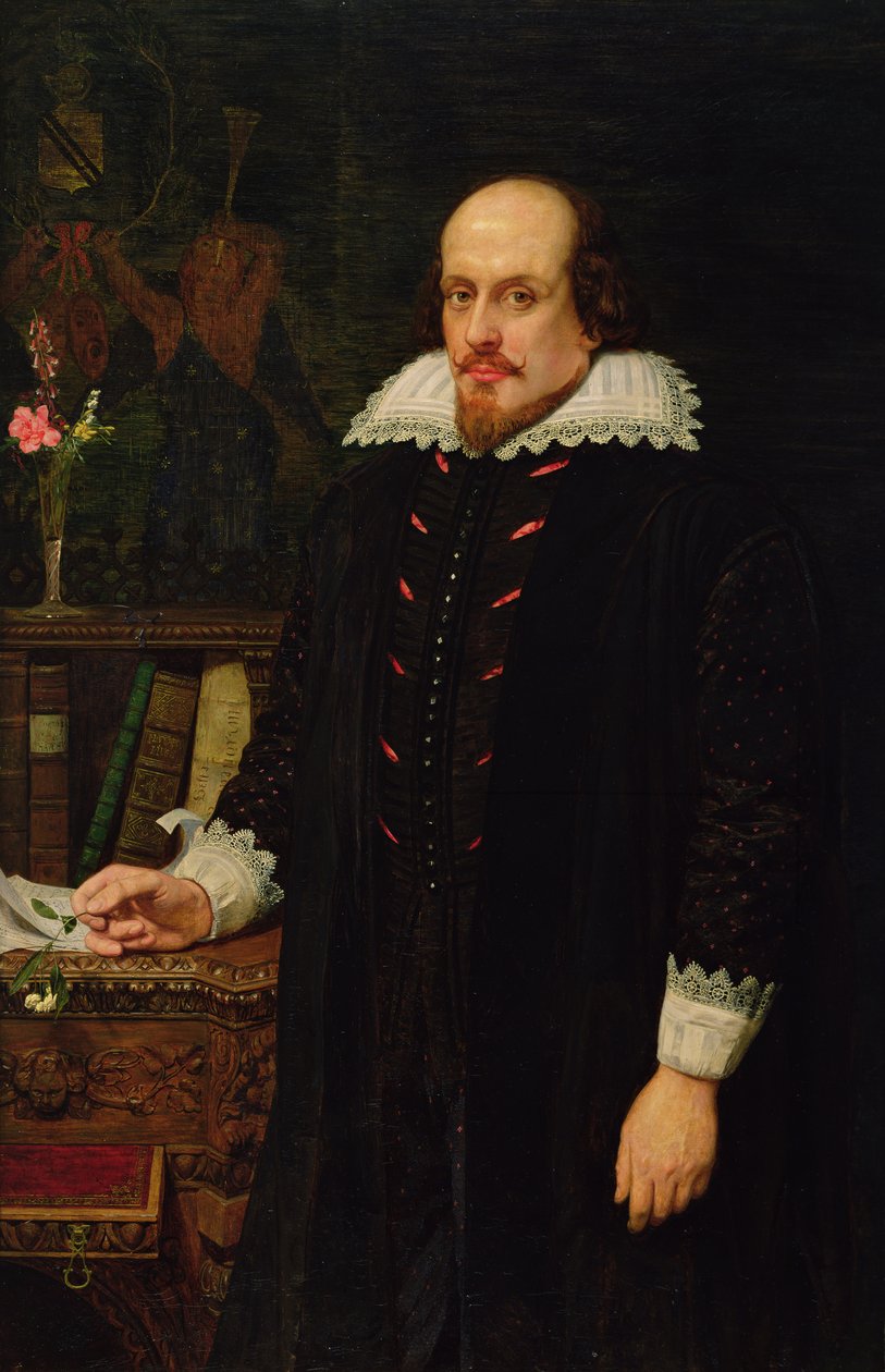 Portret Williama Szekspira (1564-1616) 1849 (olej na płótnie) autorstwa Ford Madox Brown