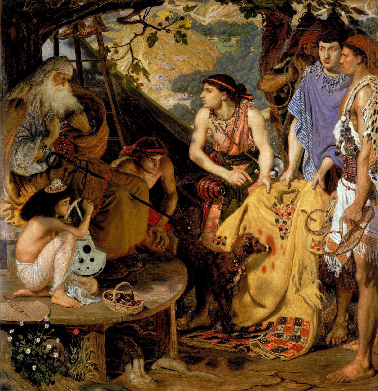 Płaszcz w wielu kolorach autorstwa Ford Madox Brown