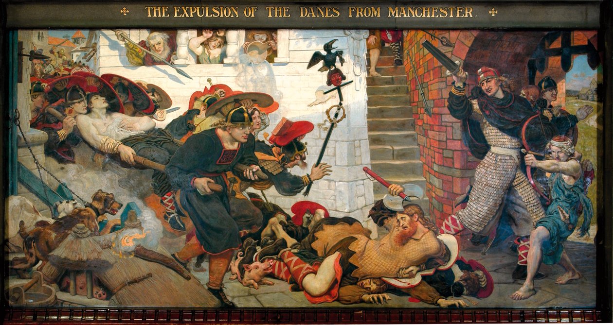 Wypędzenie Duńczyków z Manchesteru autorstwa Ford Madox Brown