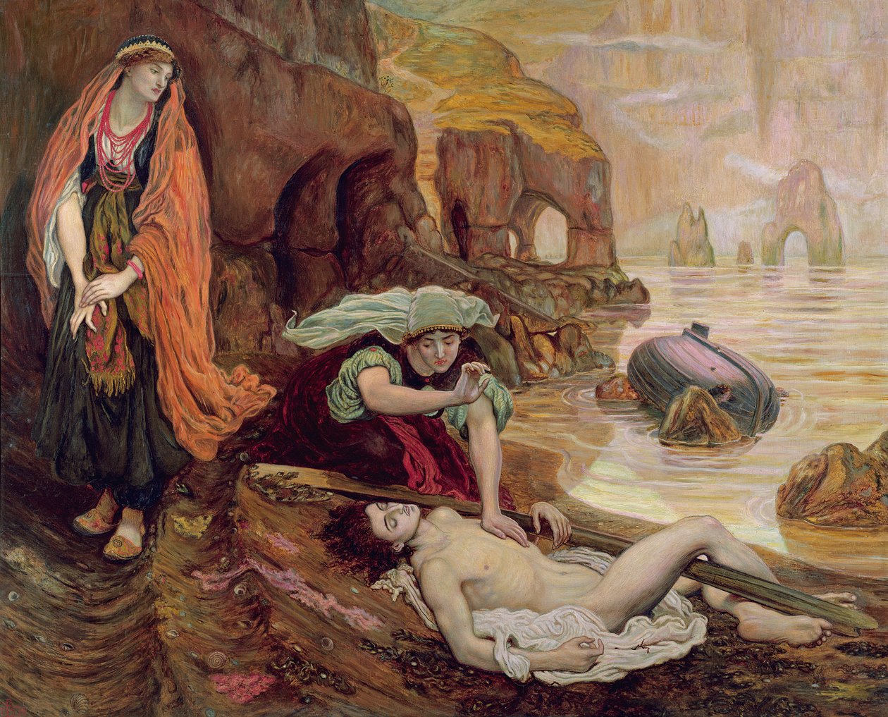 Znalezienie Don Juana przez Haidee, 1878 autorstwa Ford Madox Brown