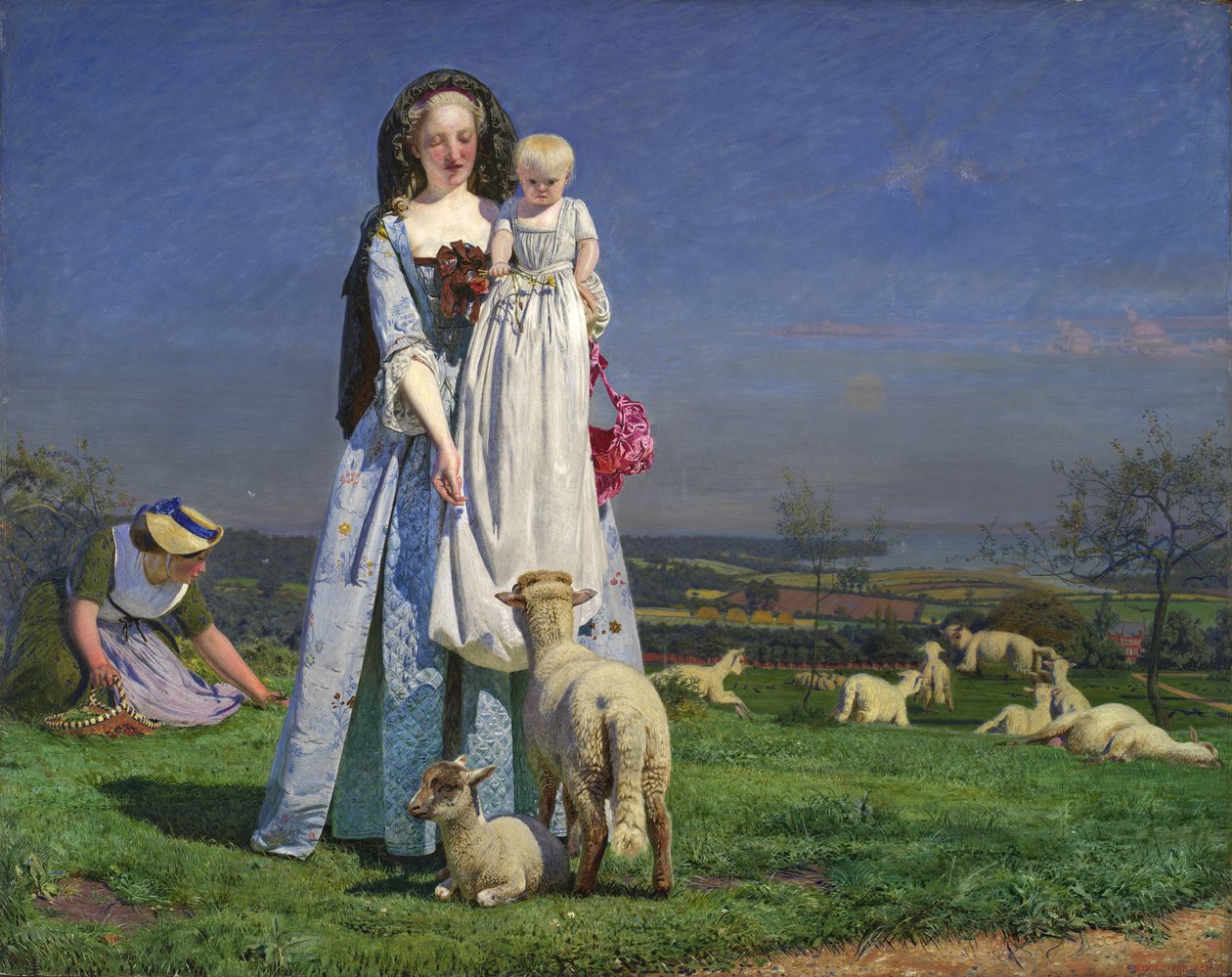 Piękne Baranki Baa autorstwa Ford Madox Brown