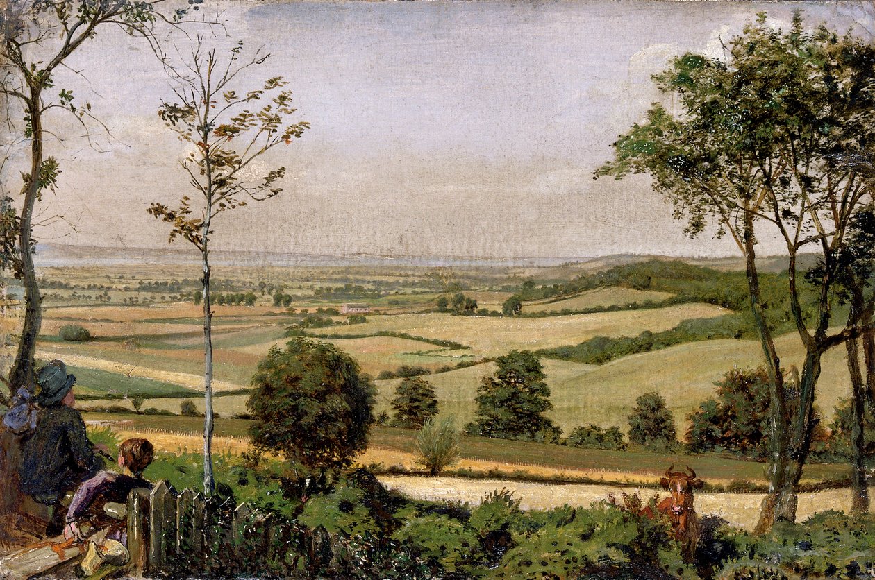 „Widok z Shorn Ridgway, Kent”, 1849 i 1873 autorstwa Ford Madox Brown