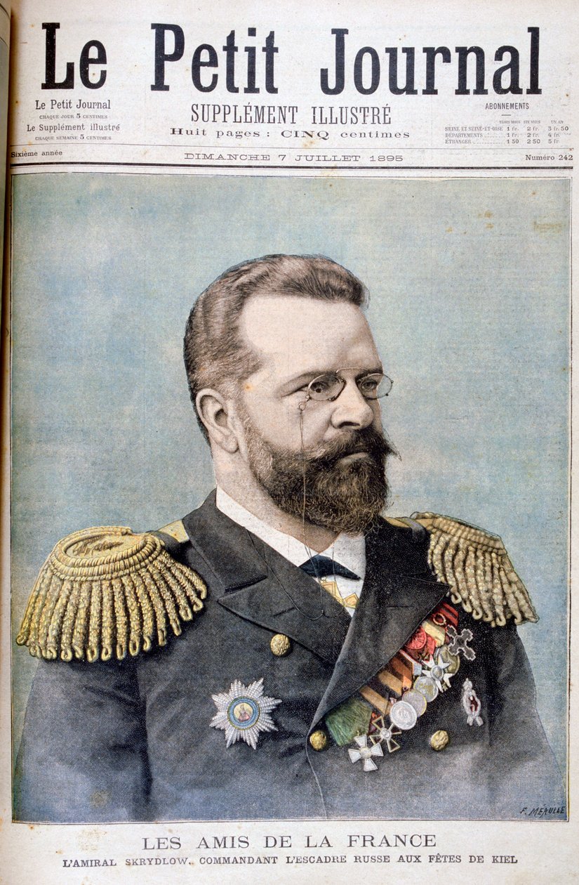 Admirał Nikołaj Skrydłow, rosyjski oficer marynarki, 1895 autorstwa Fortuné Méaulle