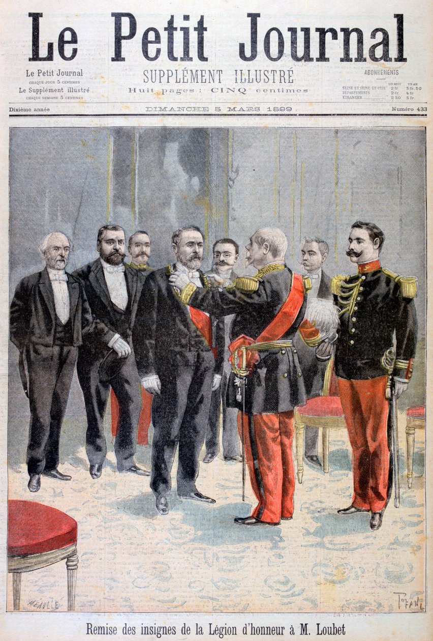 Otrzymanie medalu Legii Honorowej przez Emile Loubet, Paryż, 1899 autorstwa Fortuné Méaulle