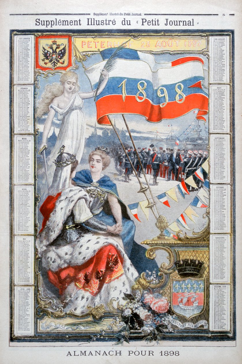 Kalendarz na rok 1898. autorstwa Fortuné Méaulle