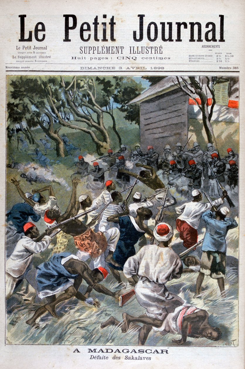 Klęska Sakalava, Madagaskar, 1898 autorstwa Fortuné Méaulle