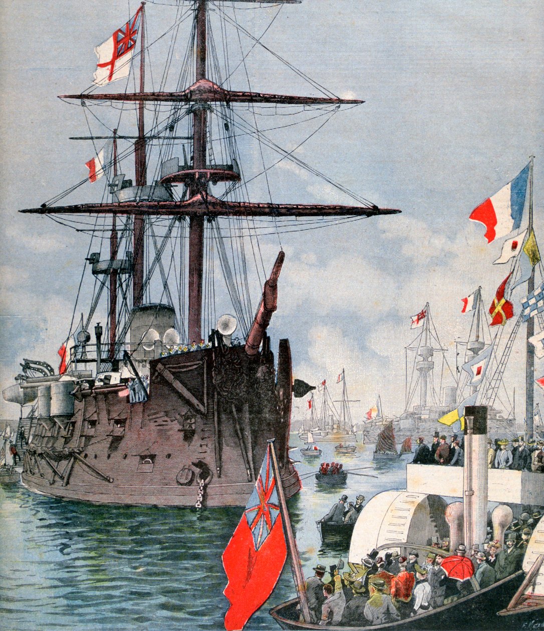 Francuska flotylla w porcie Portsmouth, 1891 autorstwa Fortuné Méaulle