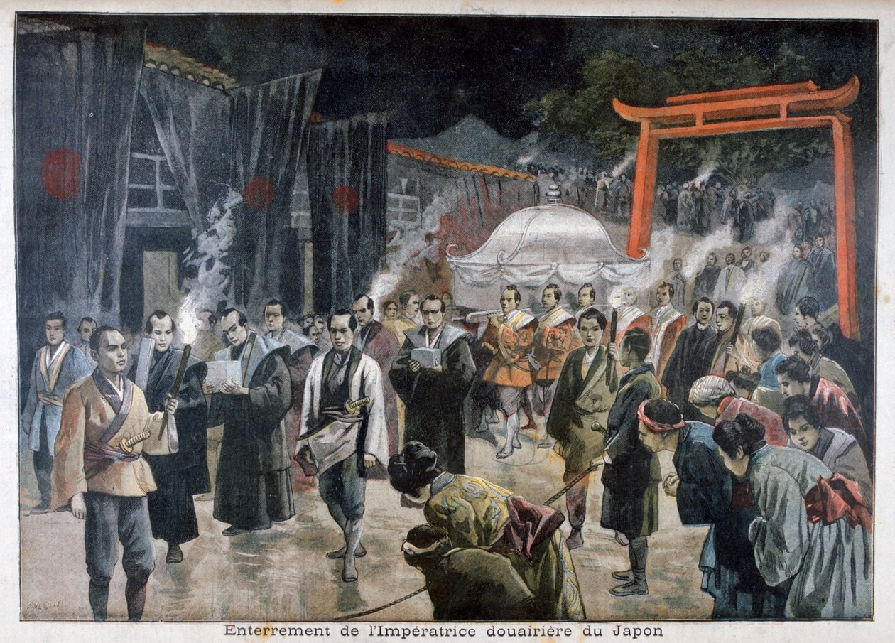 Pogrzeb cesarzowej wdowy Japonii, 1897 autorstwa Fortuné Méaulle