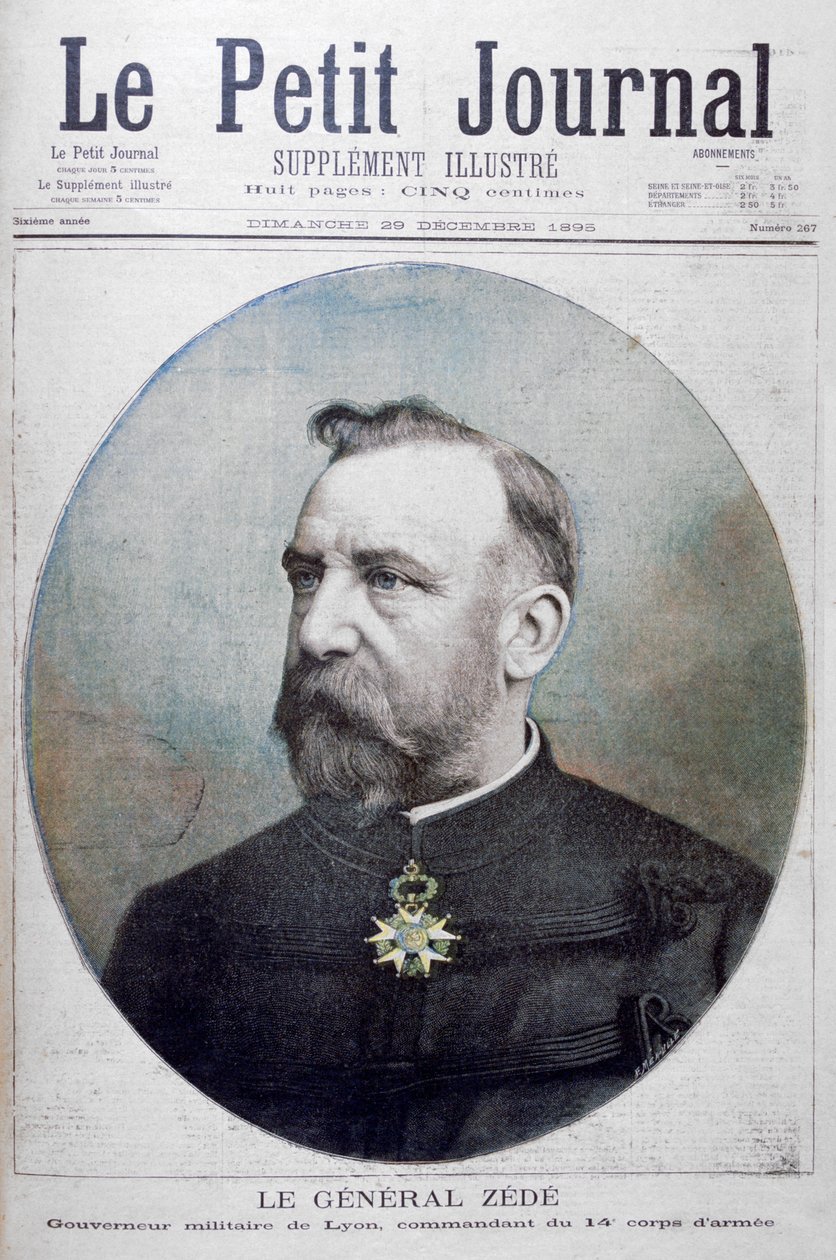Generał Zede, wojskowy gubernator Lyonu we Francji, 1895 r autorstwa Fortuné Méaulle