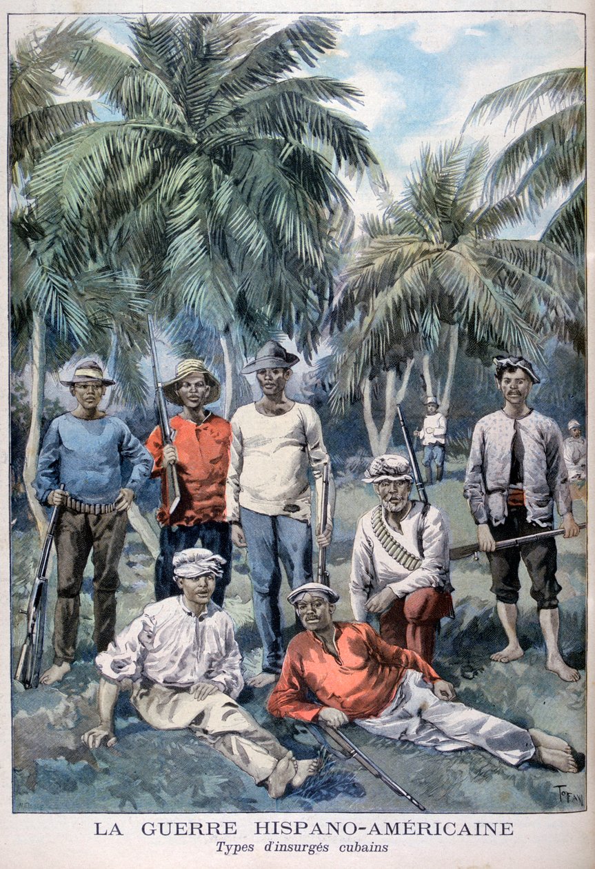 Powstańcy Kubańczycy podczas wojny hiszpańsko-amerykańskiej, 1898 autorstwa Fortuné Méaulle