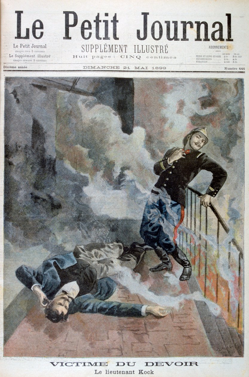 Porucznik Kock, ofiara swojej służby, 1899 autorstwa Fortuné Méaulle