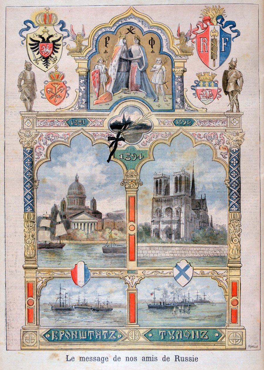 Wiadomość od naszych rosyjskich przyjaciół, 1896 autorstwa Fortuné Méaulle