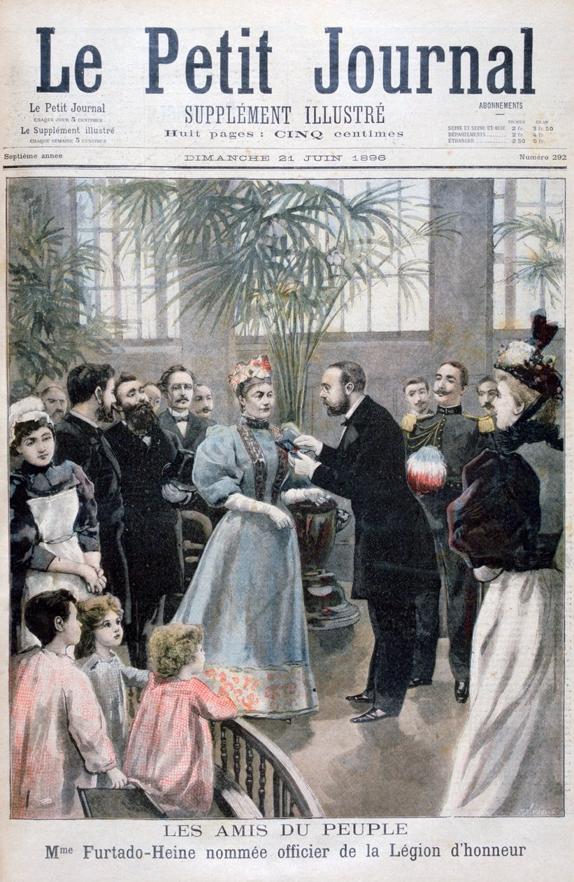 Pani Furtado-Heine mianowana Oficerem Legii Honorowej, 1896 r. autorstwa Fortuné Méaulle