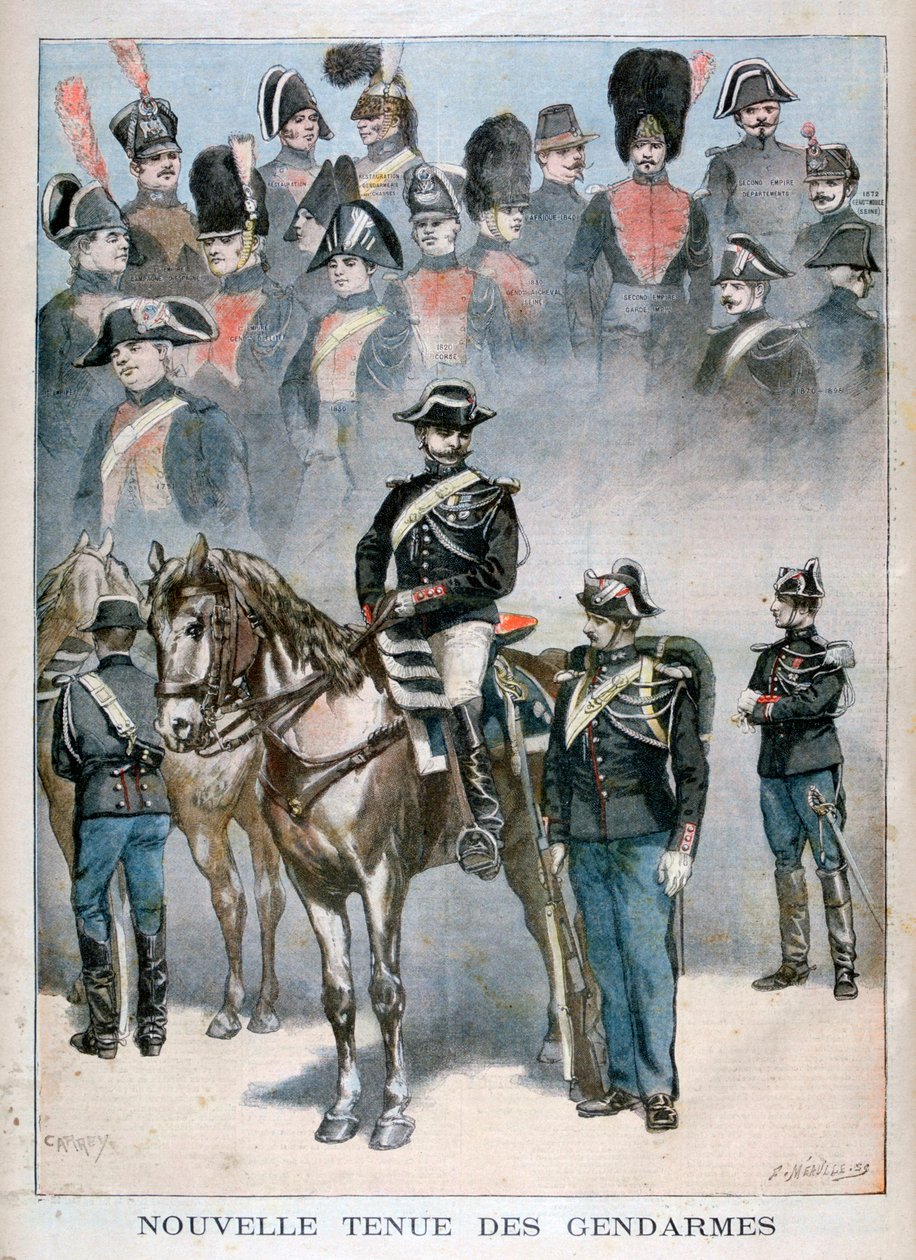 Nowy mundur żandarmów, 1896 autorstwa Fortuné Méaulle