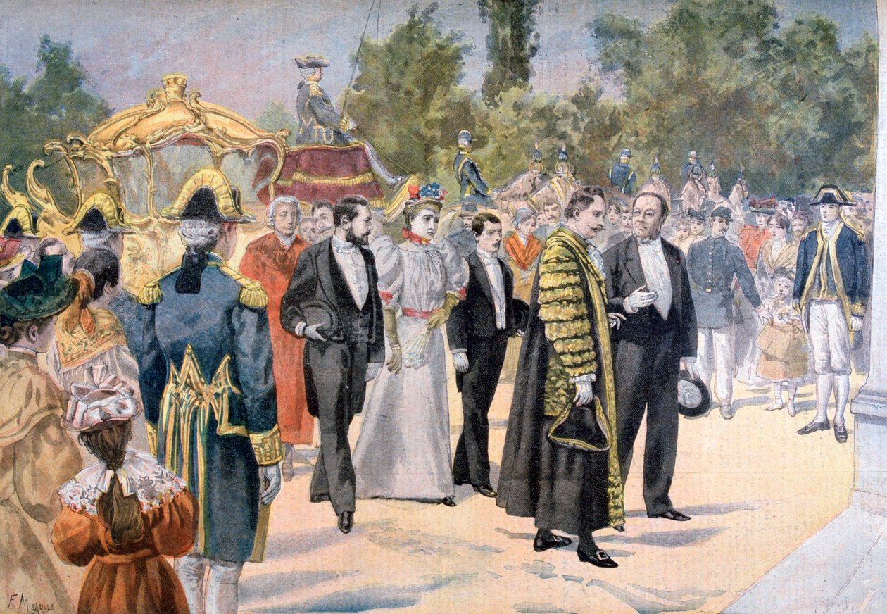 Lord burmistrz Londynu z wizytą w Bordeaux we Francji, 1895 r autorstwa Fortuné Méaulle