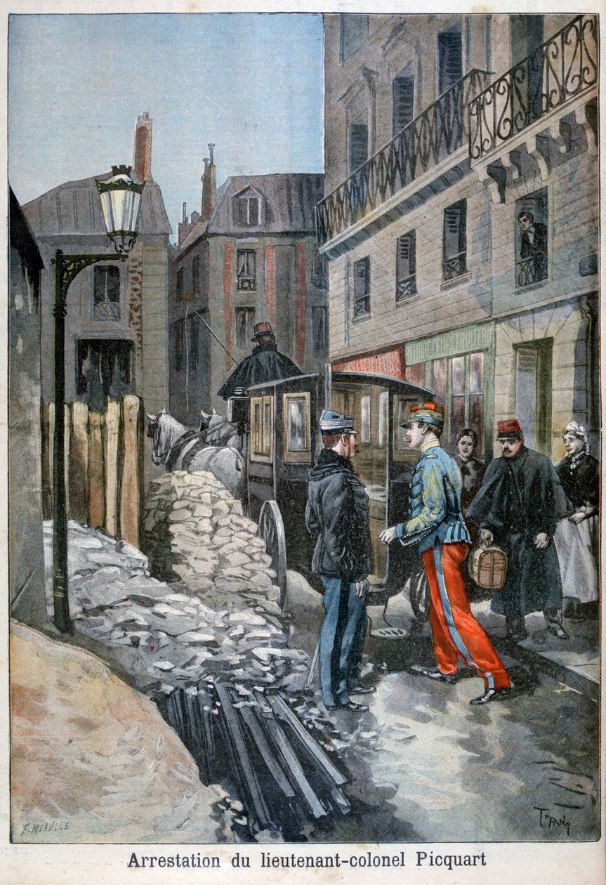 Aresztowanie podpułkownika Picquarta, 1898 autorstwa Fortuné Méaulle