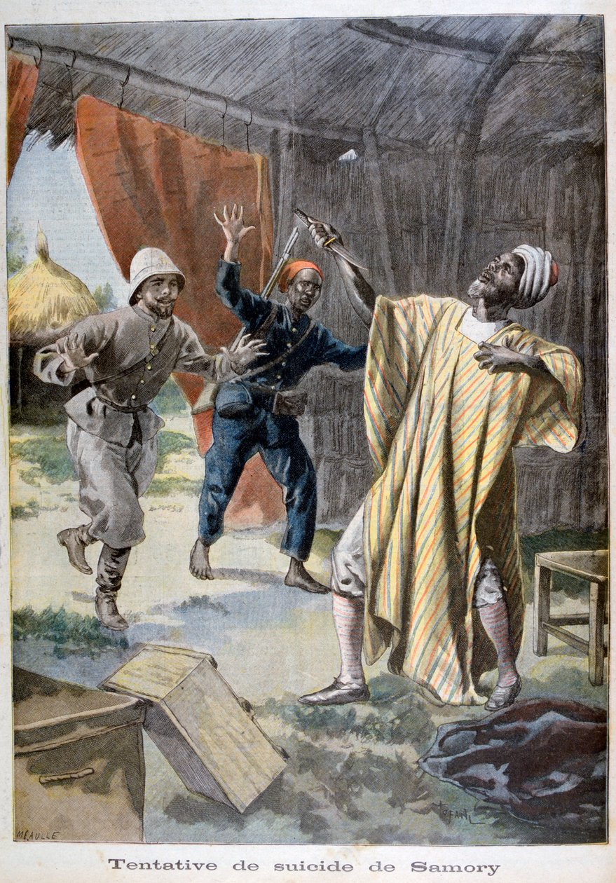 Próba samobójstwa Samori Ture, 1899 autorstwa Fortuné Méaulle