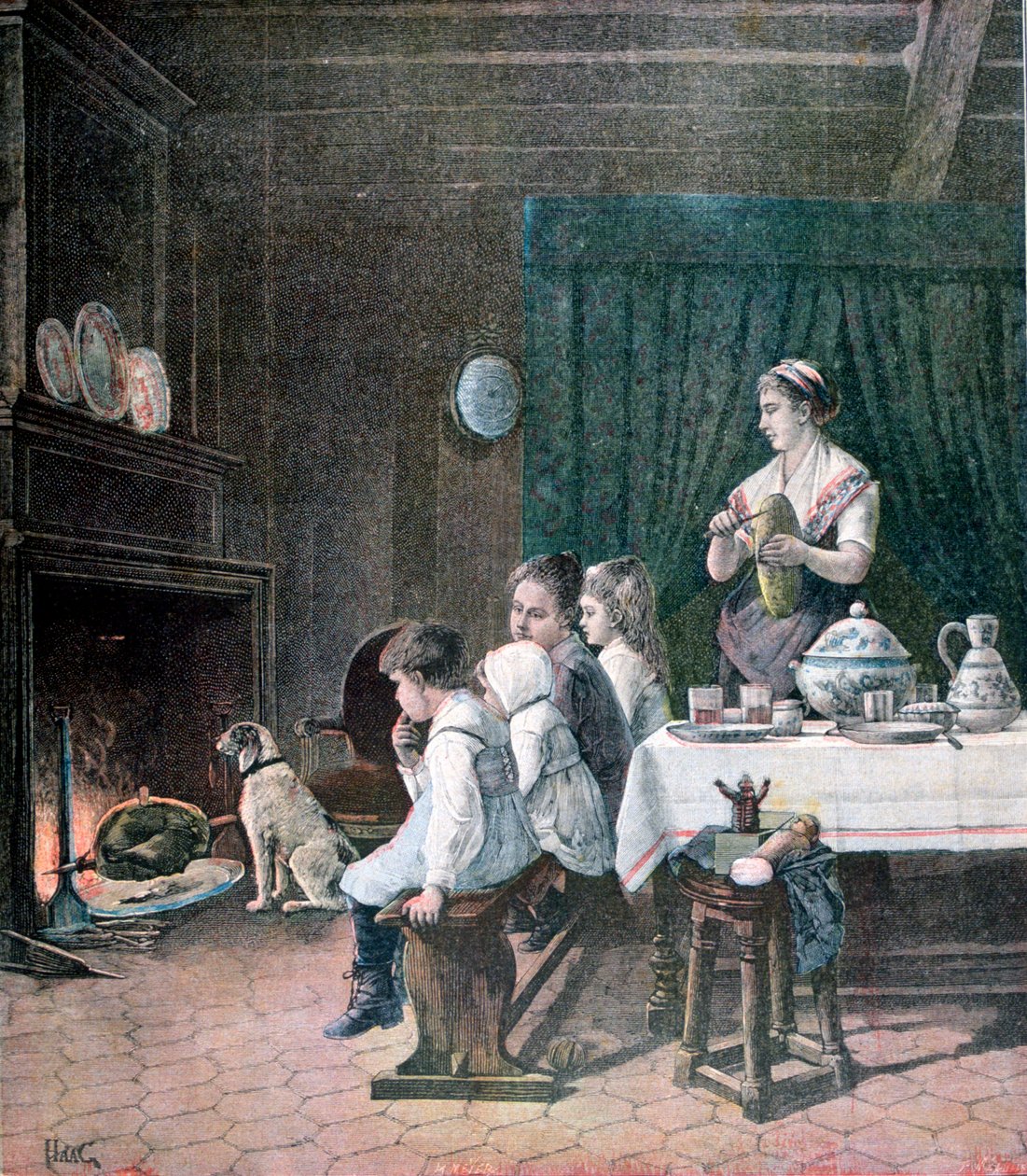 Oczekiwanie, 1890 autorstwa Fortuné Méaulle