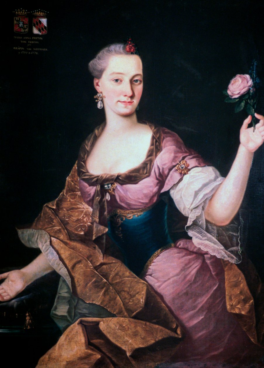 Maria Anna Freyin Von Erberg, Lublana, c1741-1769 autorstwa Fortunat Bergant