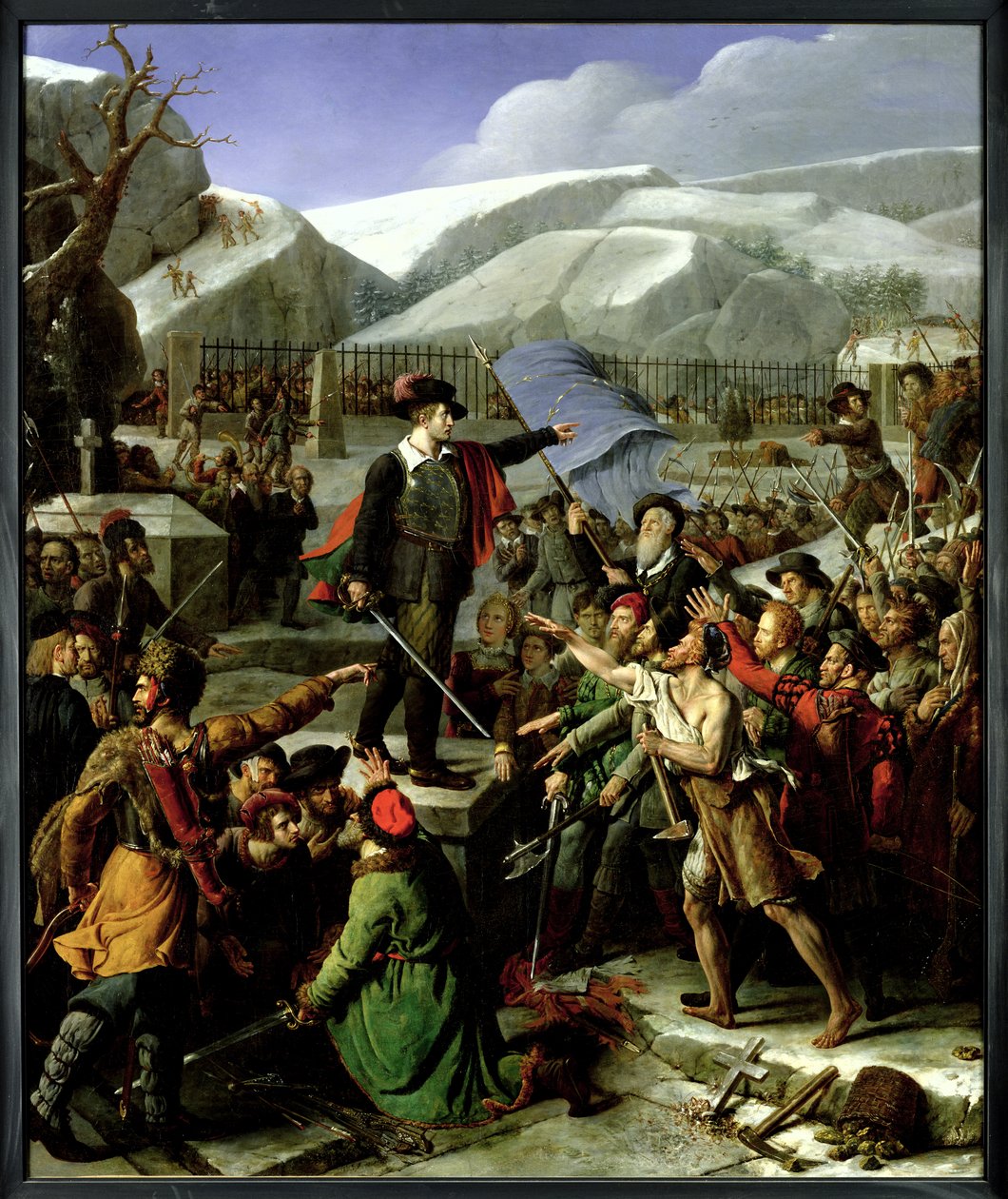 Gustaw Waza (1496-1560) Przemawiający do chłopów Dalecarlia autorstwa Fortune Dufau