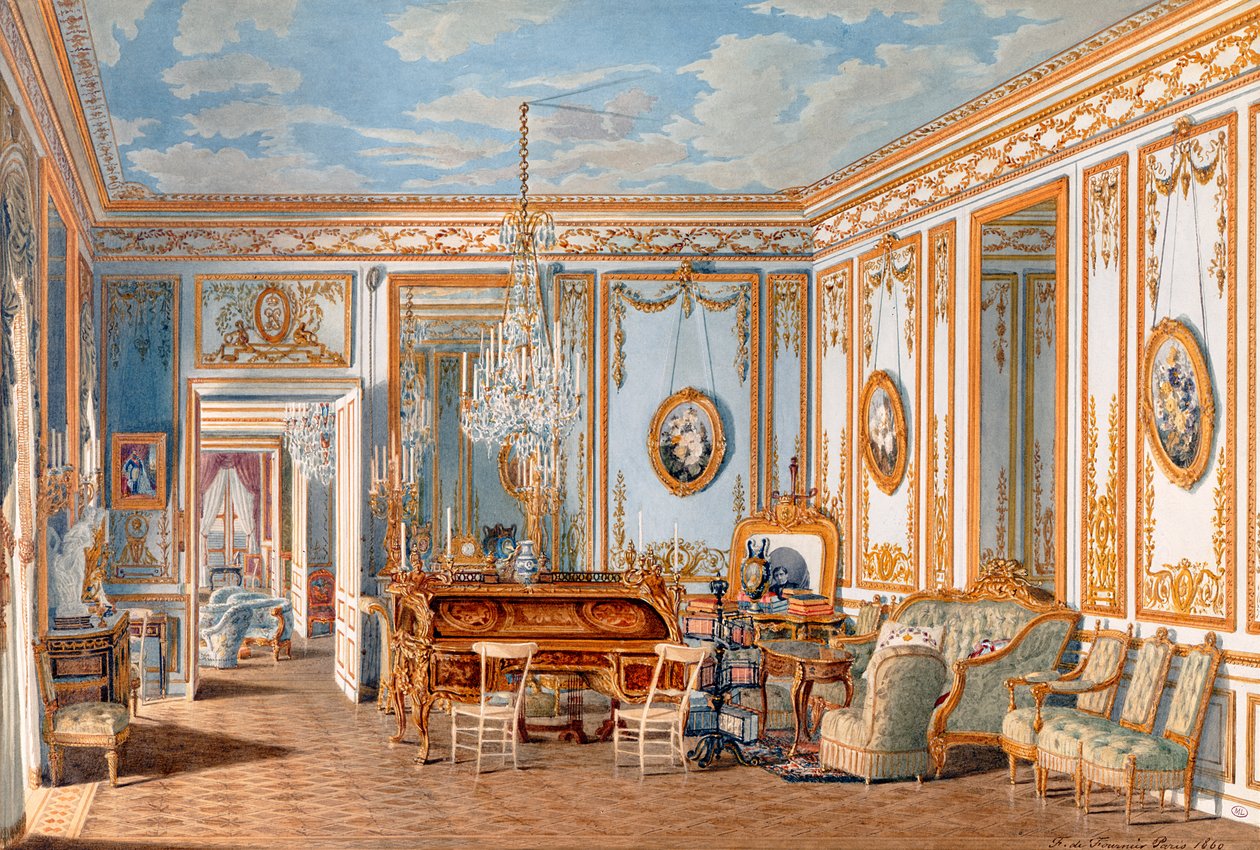 Gabinet cesarzowej Eugenii w Saint-Cloud, 1860 autorstwa Fortune de Fournier