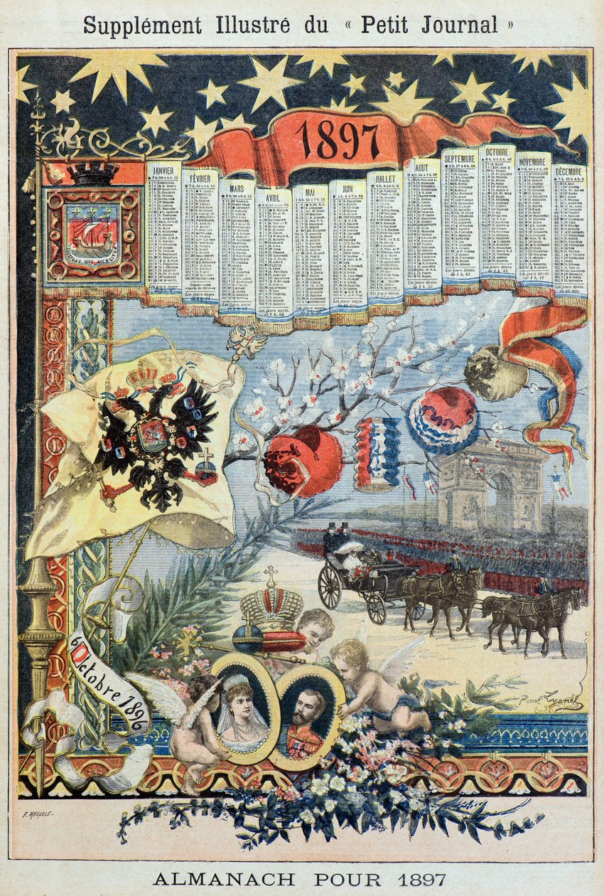 Almanach na rok 1897 (rycina) autorstwa Fortune Louis Meaulle