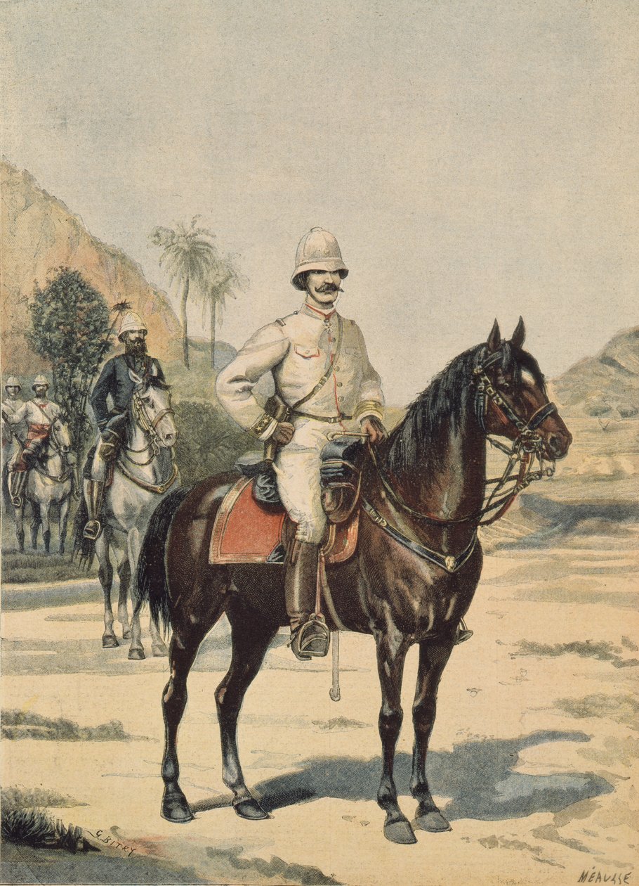 Generał Gallieni, z Le Petit Journal, 11 czerwca 1899 (kolor grawerowany) autorstwa Fortune Louis Meaulle
