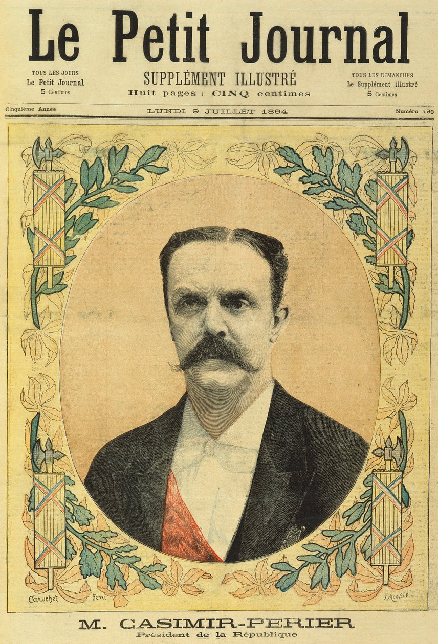 Monsieur Jean Casimir-Perier (1847-1907) z Le Petit Journal, 9 lipca 1894 autorstwa Fortune Louis Meaulle