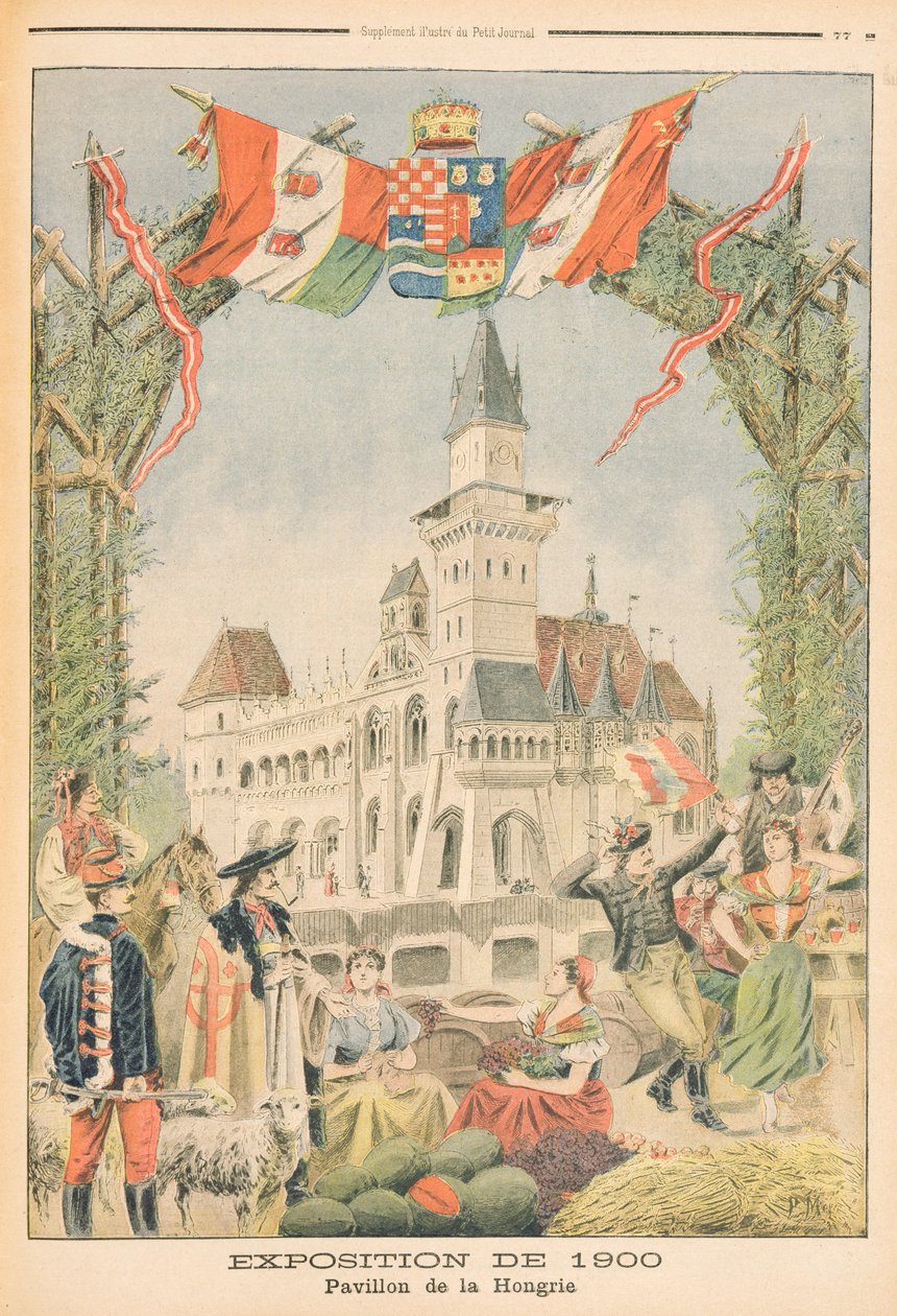 Pawilon Węgierski na Wystawie Powszechnej 1900, Paryż, ilustracja z „Le Petit Journal”, 11.03.1900 autorstwa Fortune Louis Meaulle