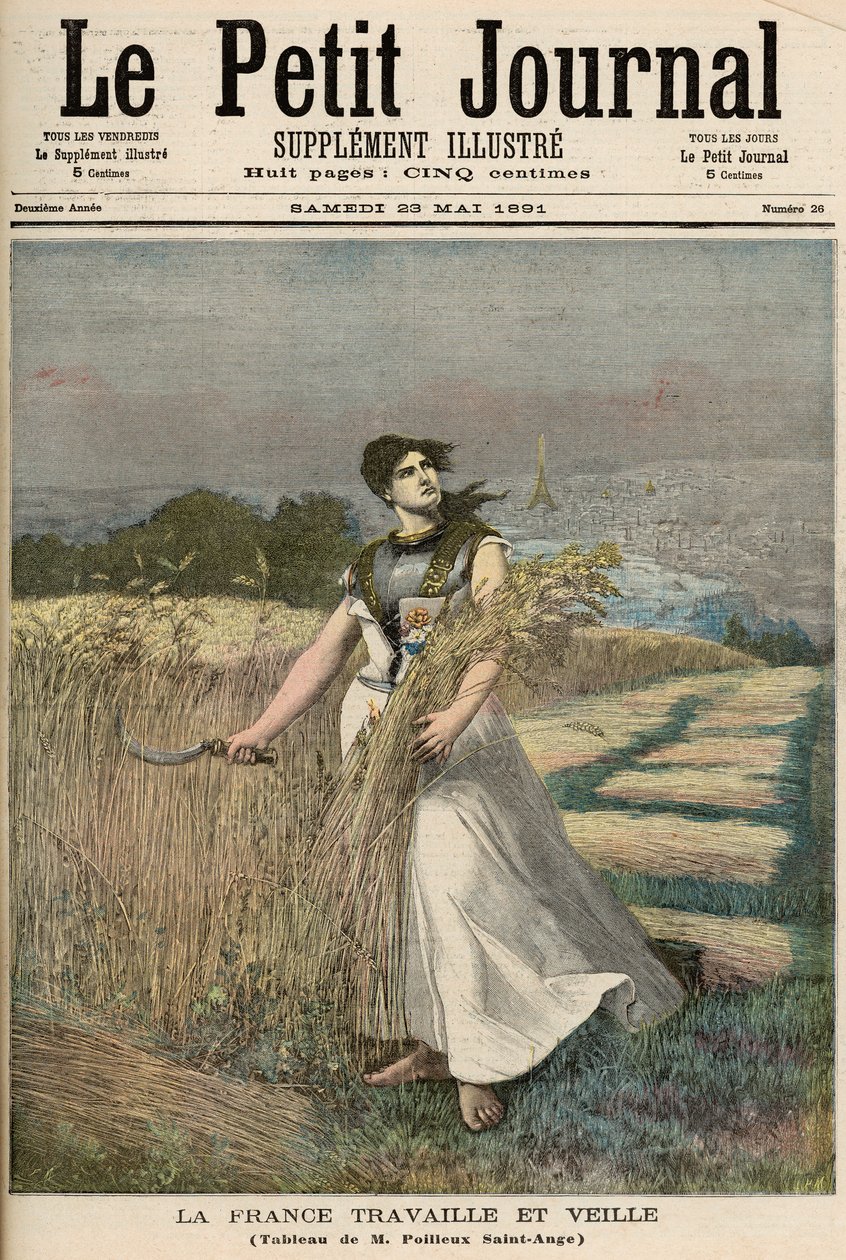 Alegoria Francji, z „Le Petit Journal”, 23 maja 1891 r. autorstwa Fortune Louis Meaulle and Henri Meyer