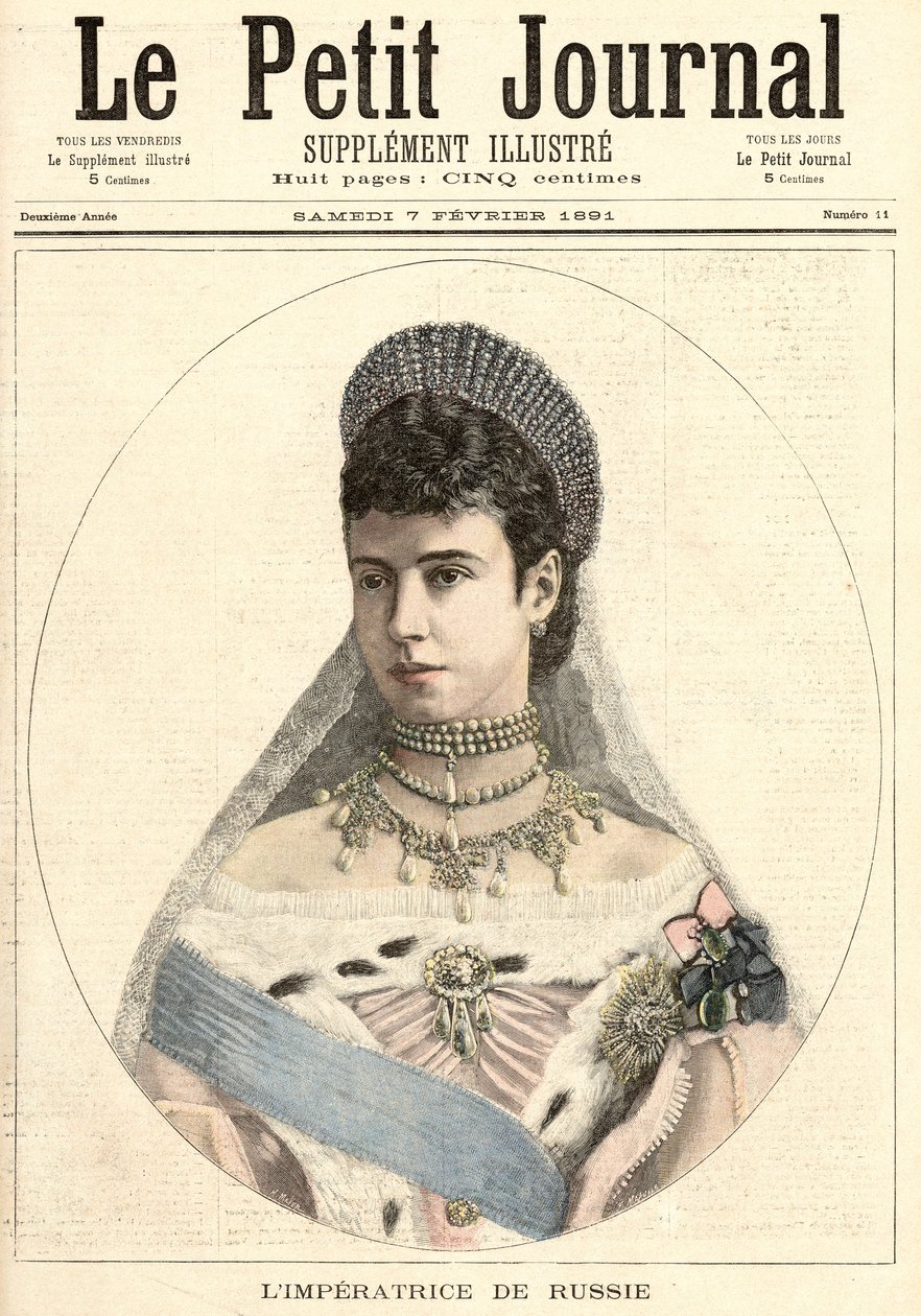 Cesarzowa Rosji, z „Le Petit Journal”, 7 lutego 1891 r. autorstwa Fortune Louis Meaulle and Henri Meyer