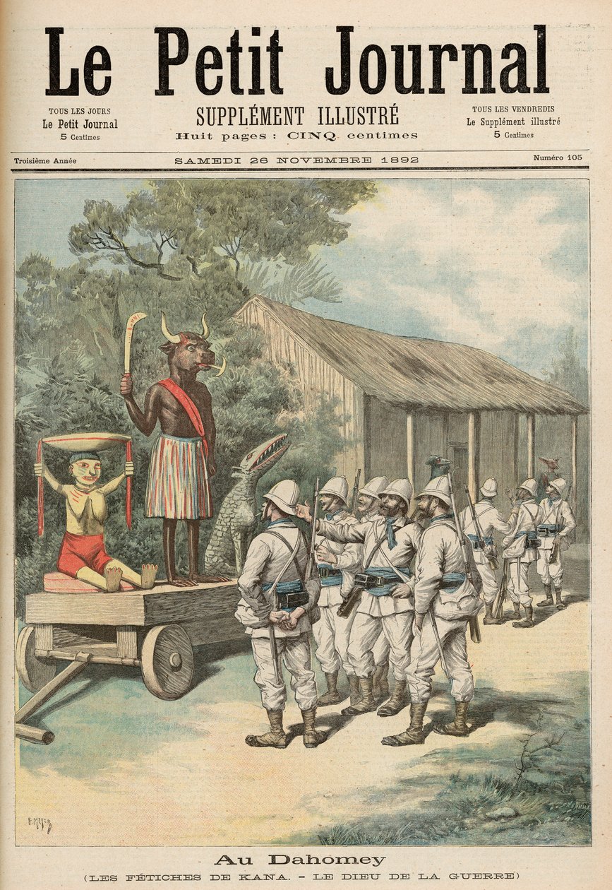 Fetysze Kana w Dahomeju, z „Le Petit Journal”, 26 listopada 1892 r. autorstwa Fortune Louis Meaulle and Henri Meyer