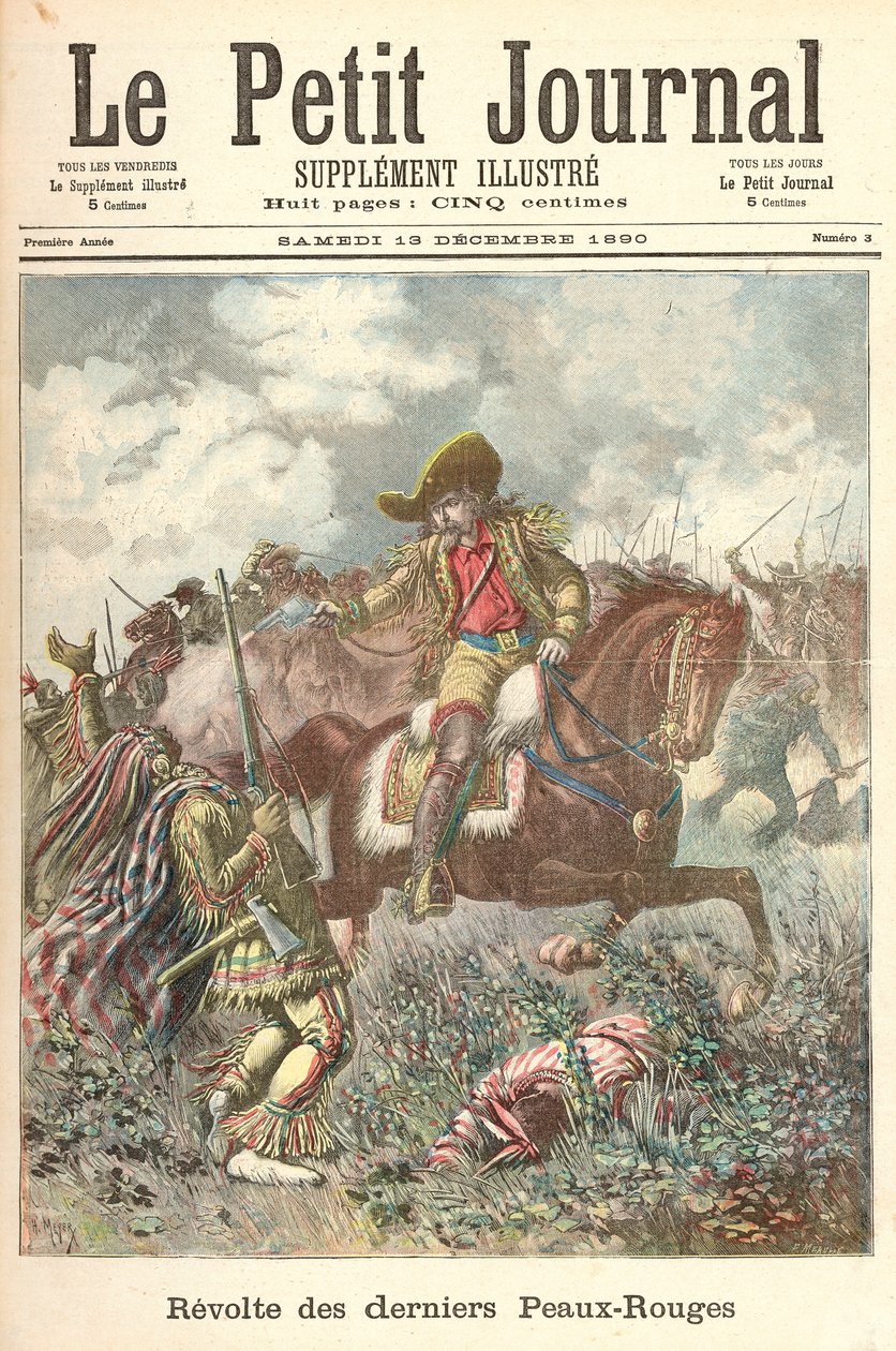 Bunt ostatniego z czerwonoskórych, z "Le Petit Journal", 13 grudnia 1890 r. autorstwa Fortune Louis Meaulle and Henri Meyer