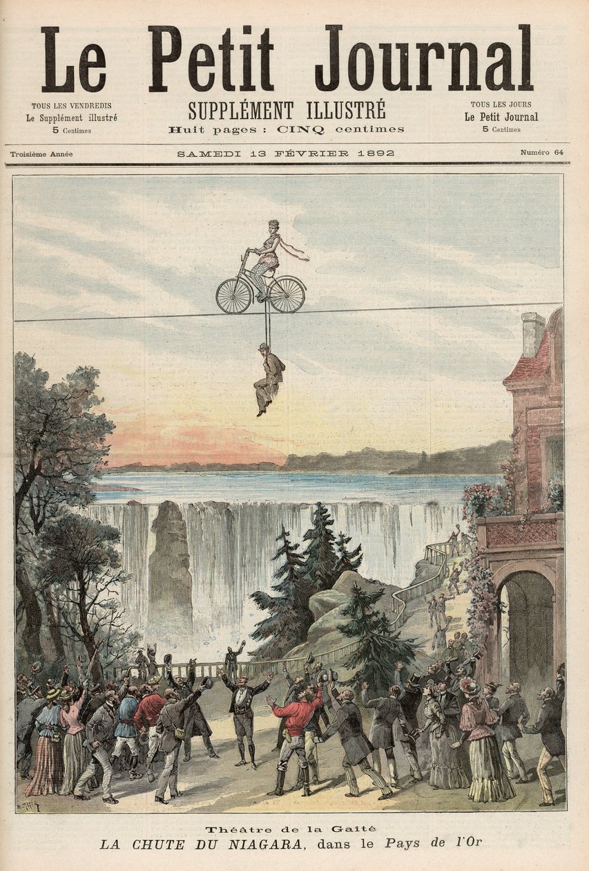 Teatr de la Gaite Performerzy w Niagara Falls, z „Le Petit Journal”, 13 lutego 1892 autorstwa Fortune Louis Meaulle and Henri Meyer