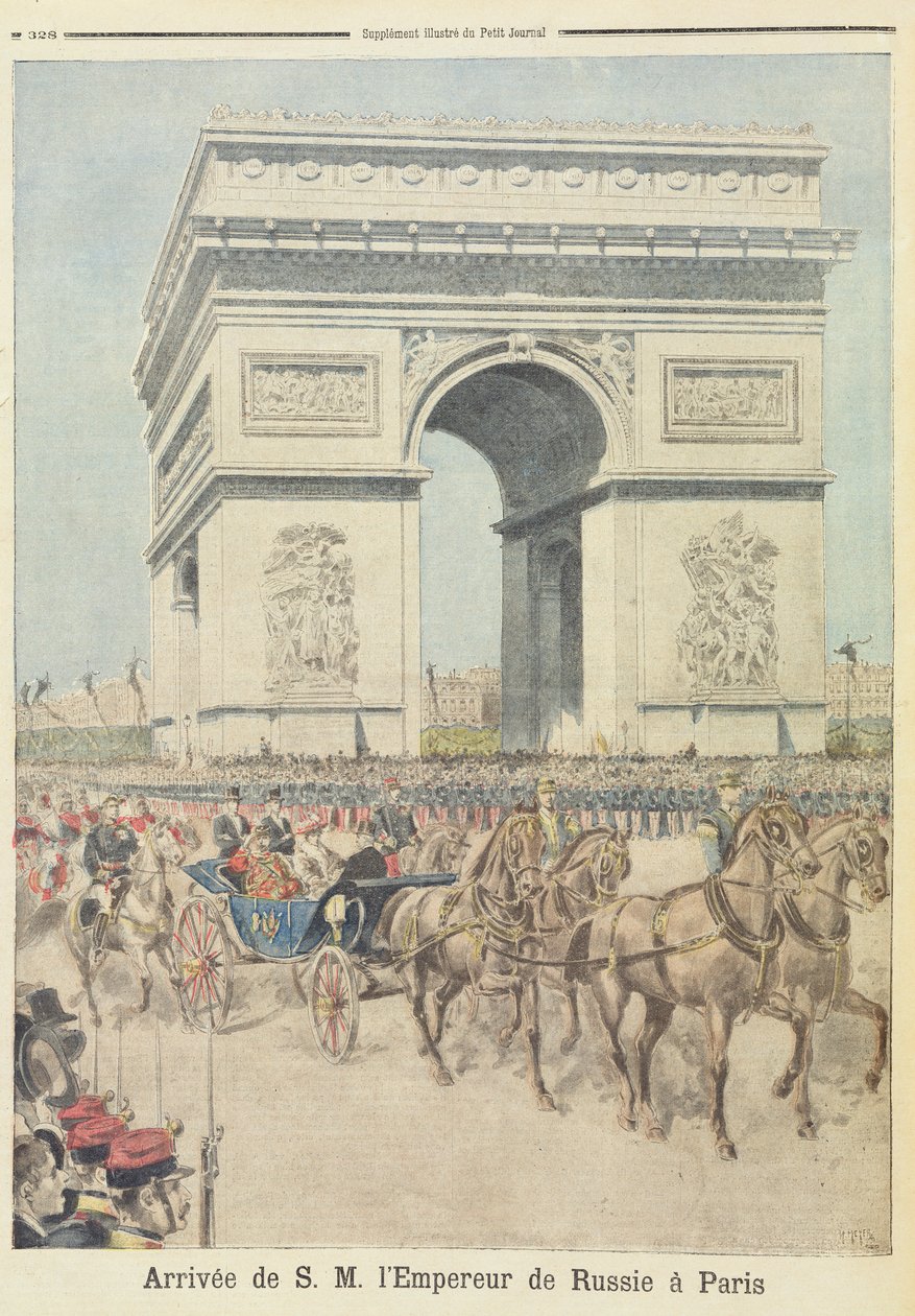 Car Mikołaj II (1894-1917) w Paryżu, z „Le Petit Journal”, 11.10.1896 autorstwa Fortune Louis Meaulle and Henri Meyer