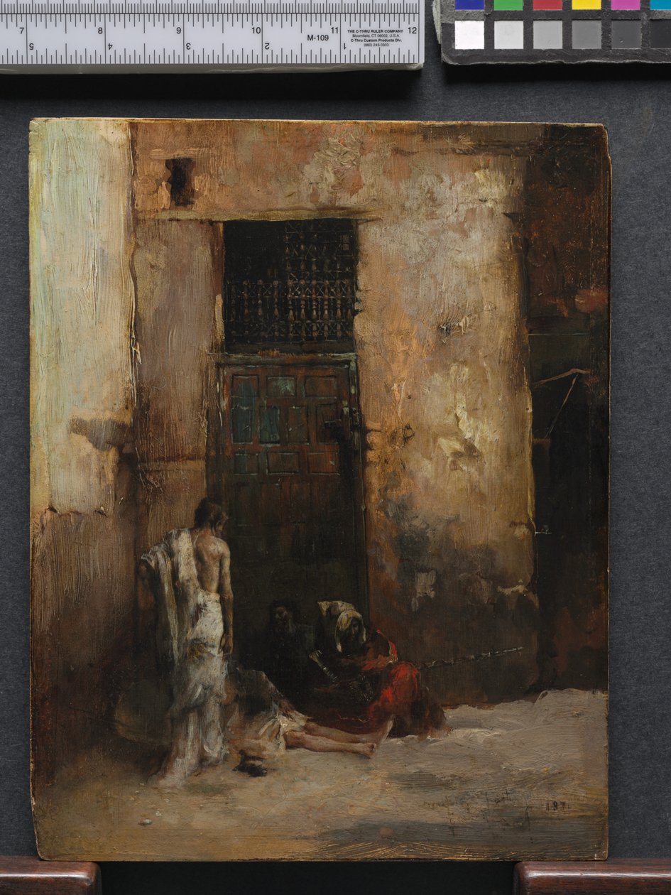 Żebracy przy drzwiach, 1870 autorstwa Fortuny y Carbó