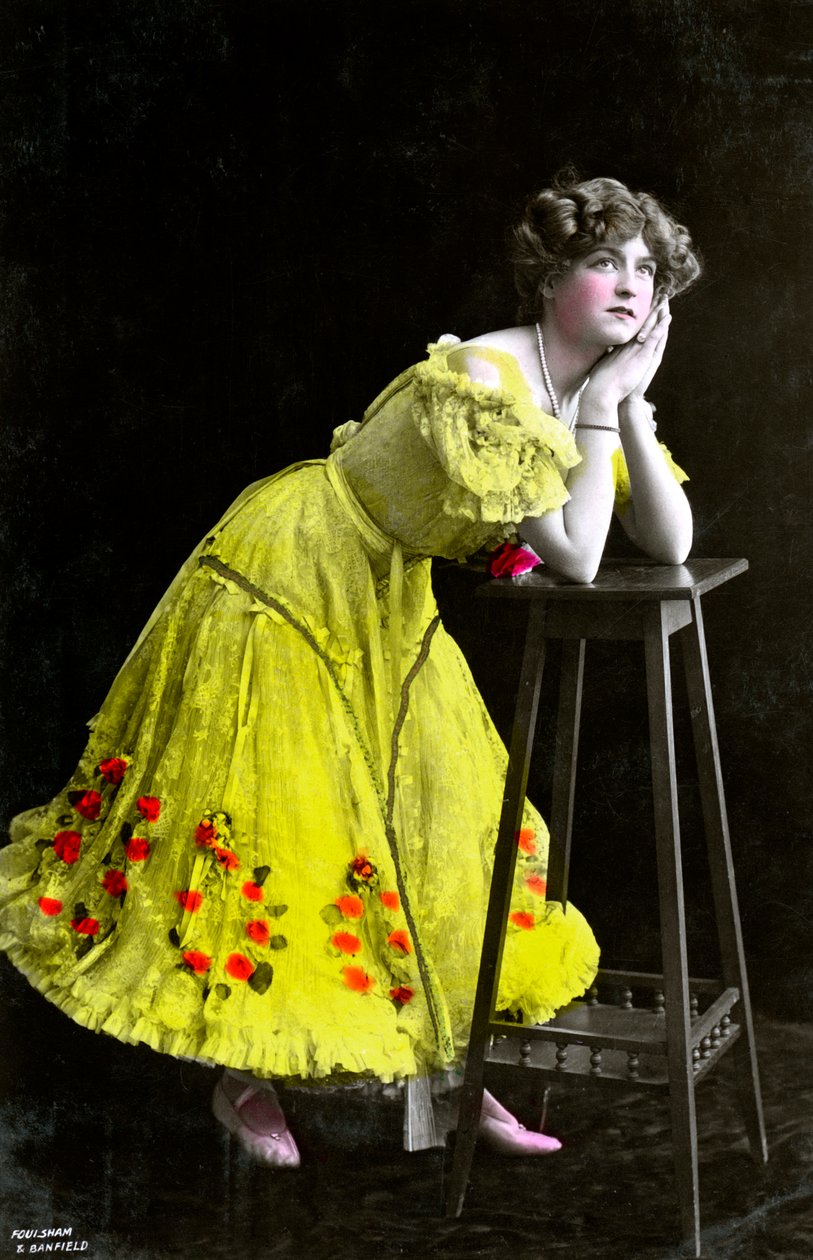 Gabrielle Ray 1883-1973, angielska aktorka, początek XX wieku. autorstwa Foulsham and Banfield