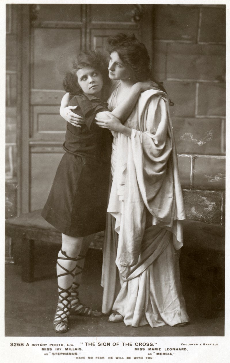 Aktorki Ivy Millais i Marie Leonhard, ok. 1900. autorstwa Foulsham and Banfield