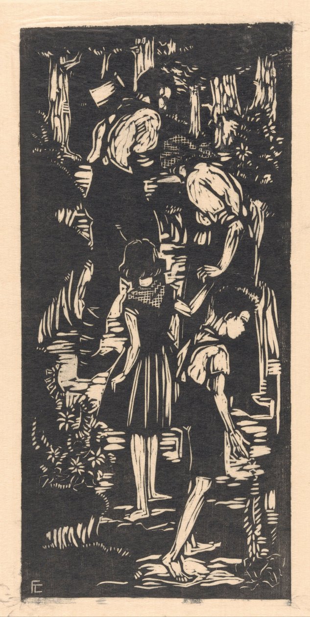 Jaś i Małgosia (oryginalny tytuł na obiekcie) autorstwa Fré Cohen (signed by artist)