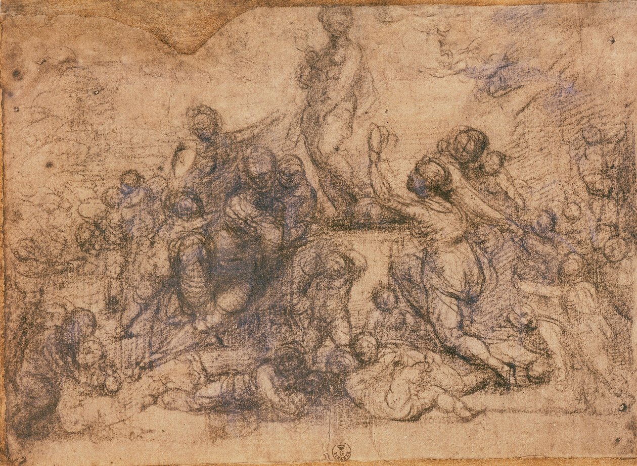 Studium kultu Wenus, ok. 1490-1517 (węgiel na papierze) autorstwa Fra 1472 1517 Bartolommeo