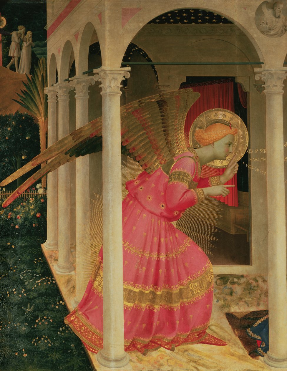 Fragment Zwiastowania ukazujący Anioła Gabriela autorstwa Fra Angelico