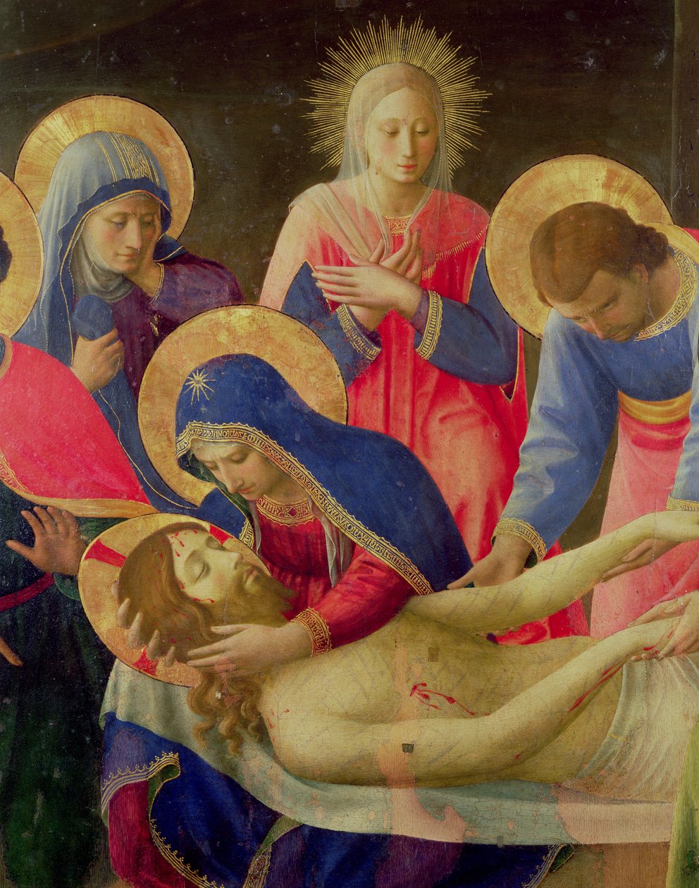 Lament nad martwym Chrystusem, 1436-41 (tempera na płycie) (detal) autorstwa Fra Angelico