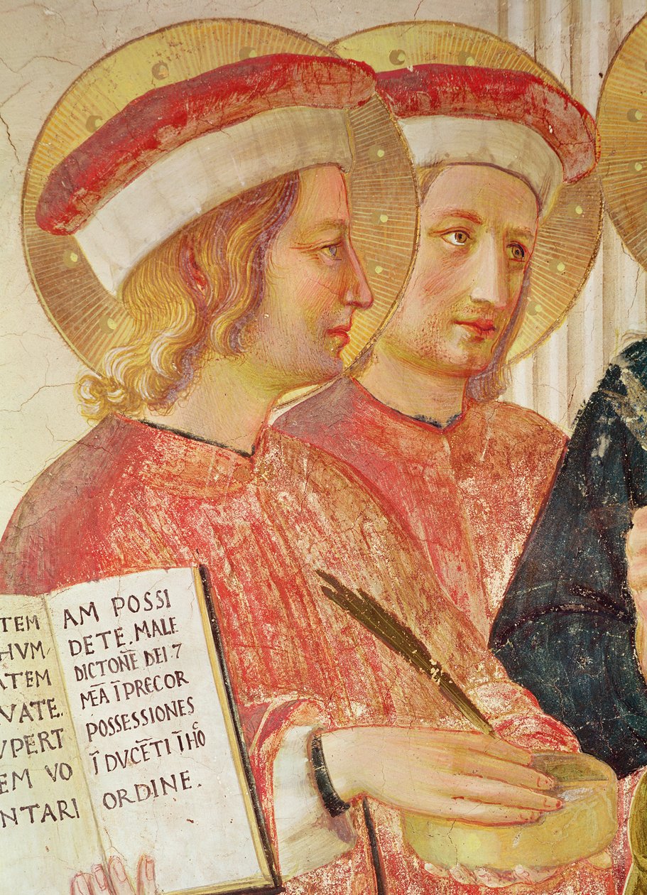 Madonna Cienia lub Dziewica z Dzieciątkiem pomiędzy św. autorstwa Fra Angelico