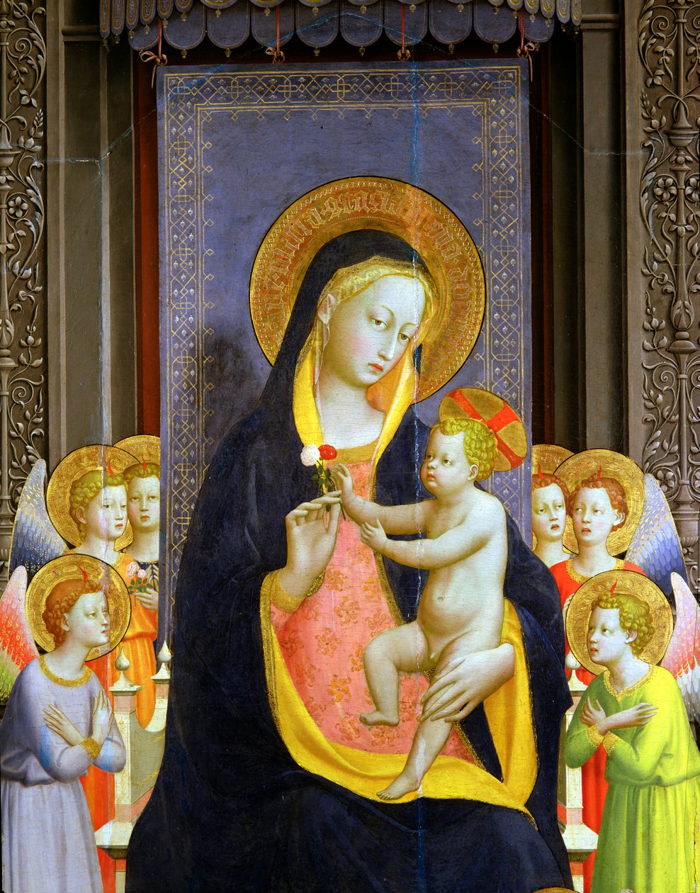 Ołtarz San Domenico, ok. 1422 tempera i złoty liść na panelu z 43192 autorstwa Fra Angelico