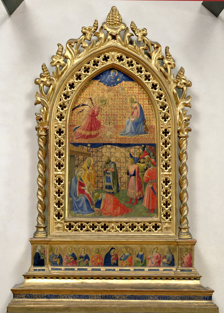 Zwiastowanie i Adoracja Magów (tempera na płycie) autorstwa Fra Angelico