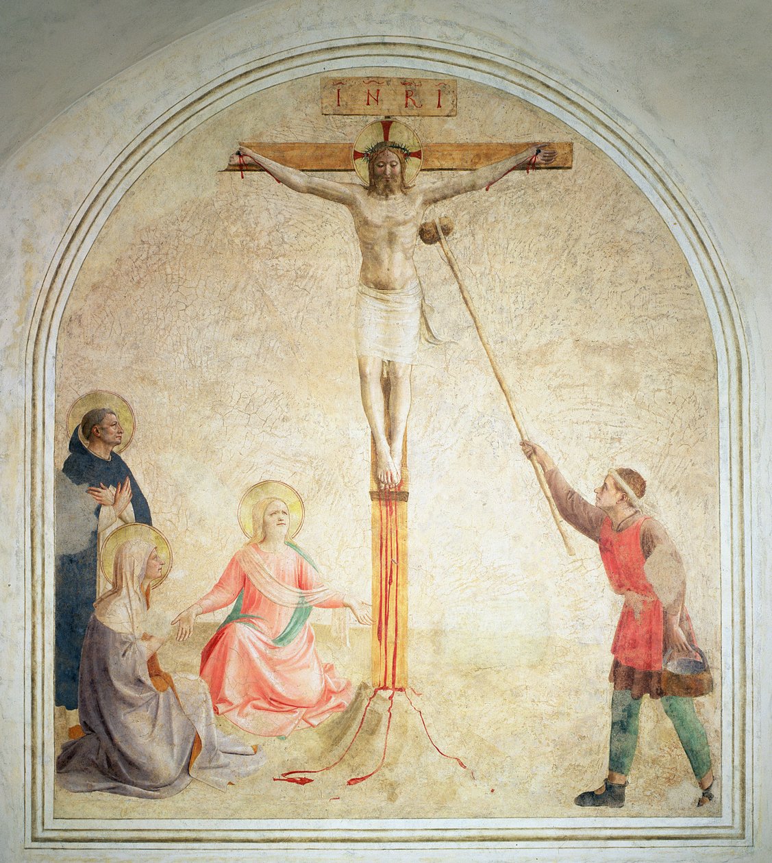 Ukrzyżowanie z nosicielem gąbki, 1442 autorstwa Fra Angelico