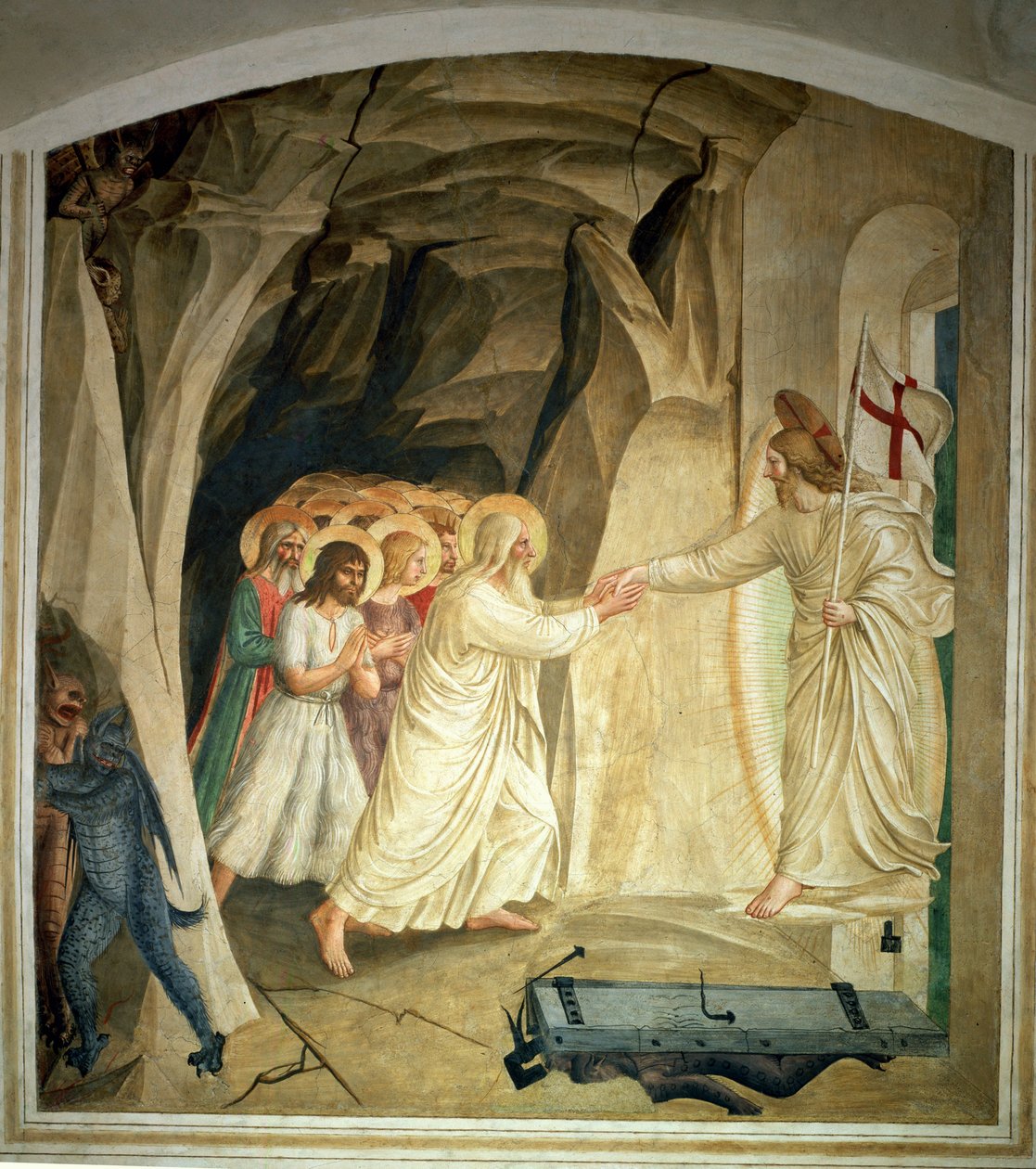 Zejście do Limbo, 1442 autorstwa Fra Angelico