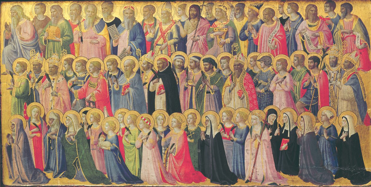 Poprzednicy Chrystusa ze świętymi i męczennikami, 1423-24 (tempera jajeczna na drewnie) autorstwa Fra Angelico